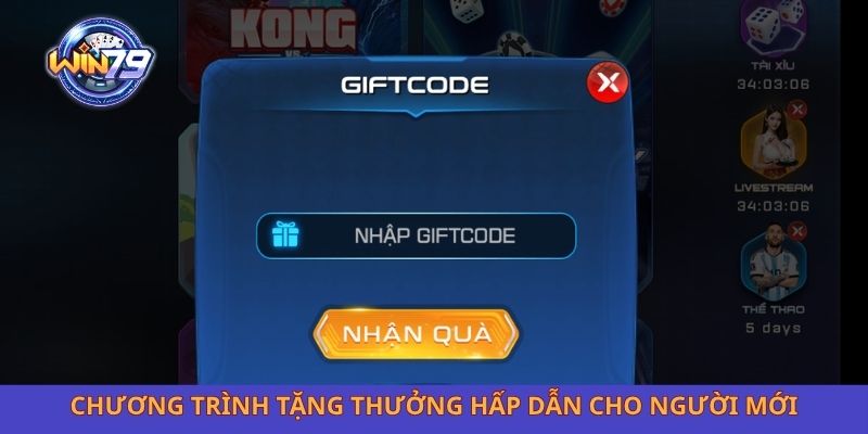 Chương trình tặng thưởng hấp dẫn cho người mới