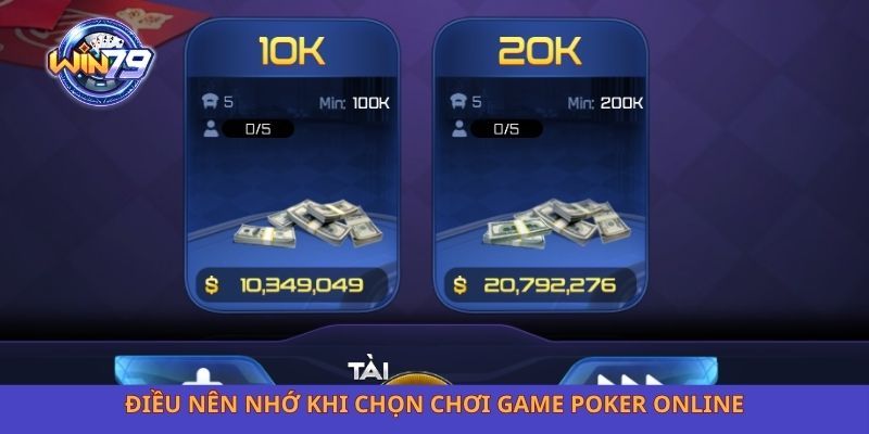 Điều nên nhớ khi chọn chơi game poker online