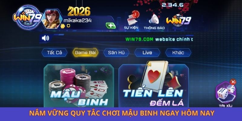 Nắm vững quy tắc chơi mậu binh ngay hôm nay 